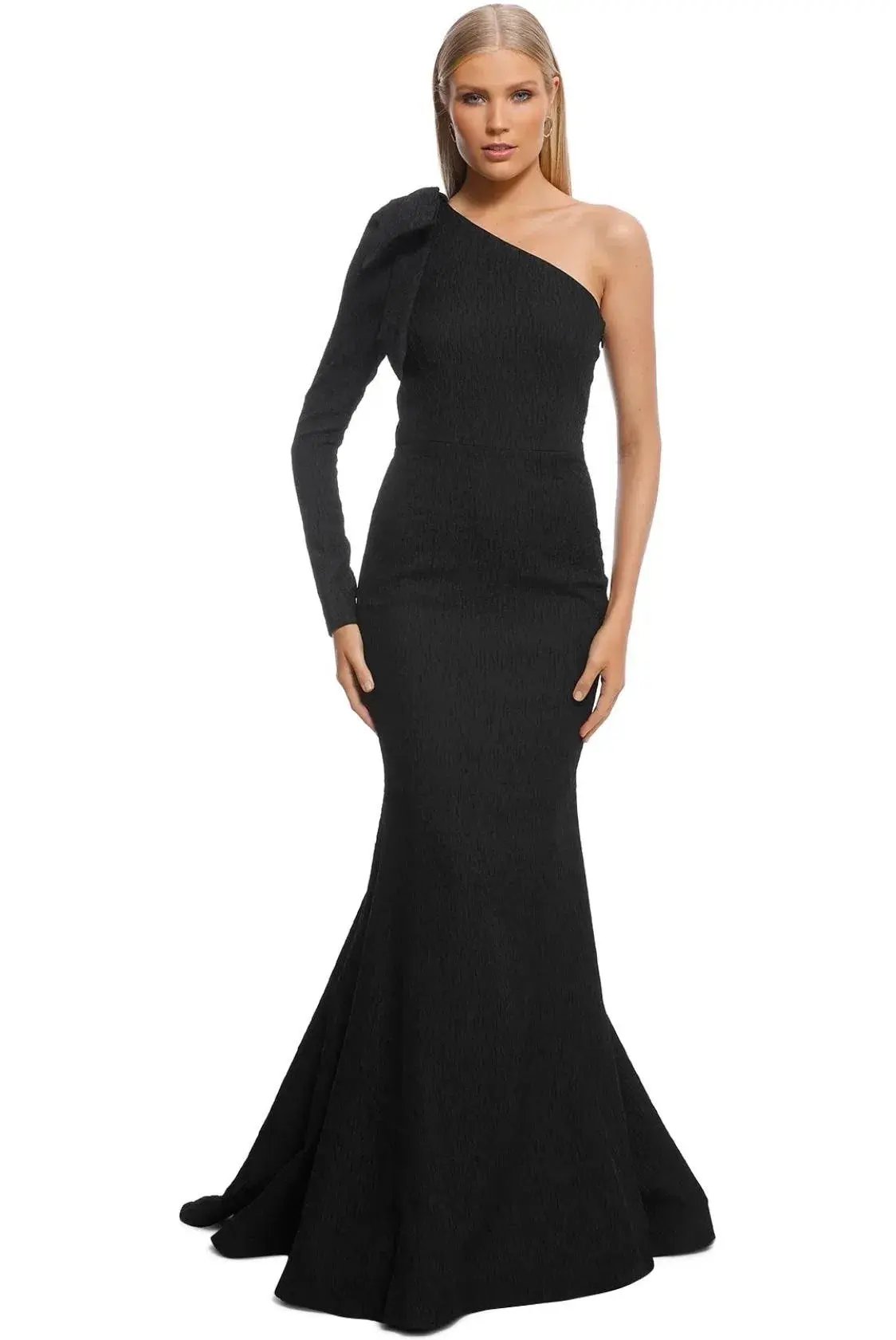 Rebecca Vallance Harlow Bow Gown Black Size 8 photo 3