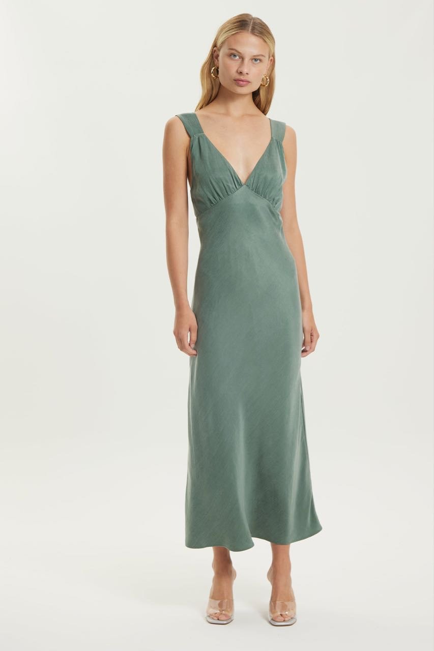 Third Form Magnetic Camisole Bias Slip Dress - Teal photo 3