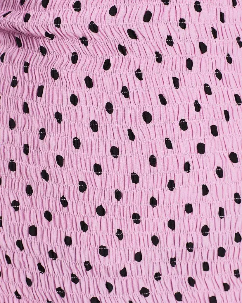 FAITHFULL THE BRAND Womens Purple Polka Dot Pouf Short Sheath Dress photo 6