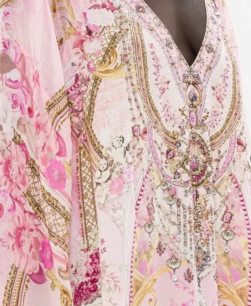 Camilla Long Raglan Sleeve Flared Kaftan Fresco Fairytale Size L/XL photo 3