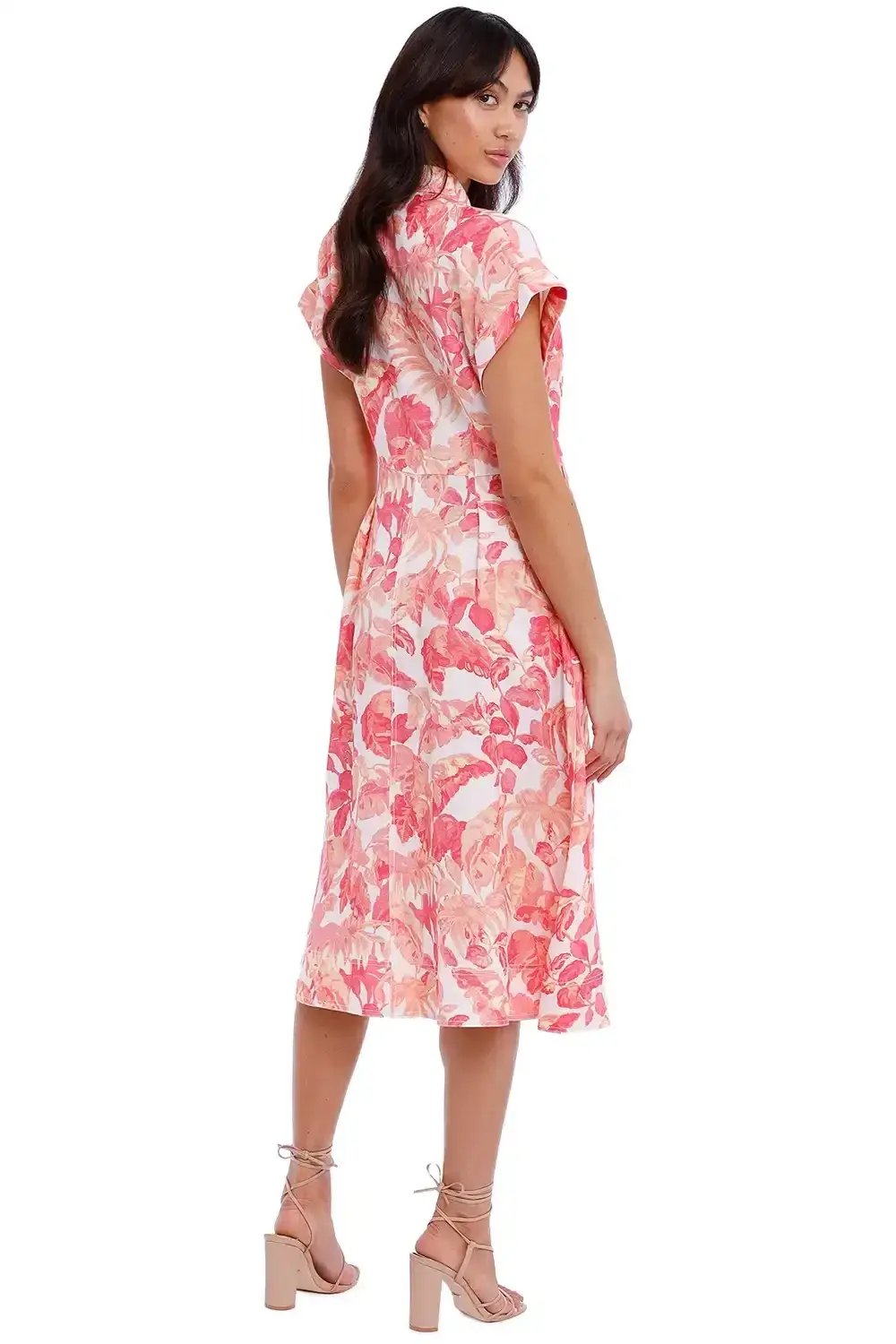 Rebecca Vallance Tropicale Midi Dress Multi Print Size 12 photo 3