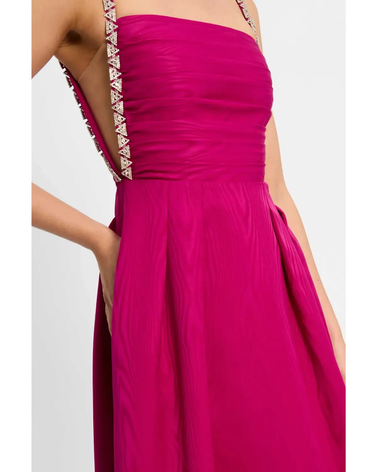 Rebecca Vallance Cynthia Midi Dress Fuchsia Size AU 10 photo 4