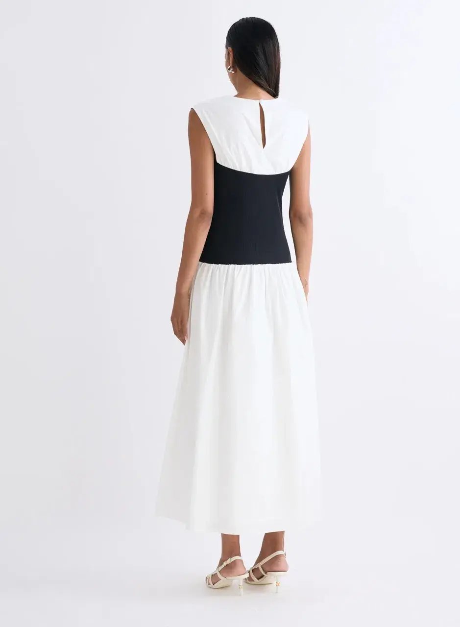 ANNA QUAN Stefania Dress in SWAN Black White Size 6 AU photo 3