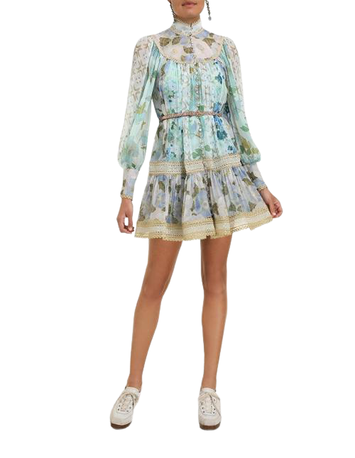 Zimmermann Rhythm Trimmed Billow Mini Dress photo 4