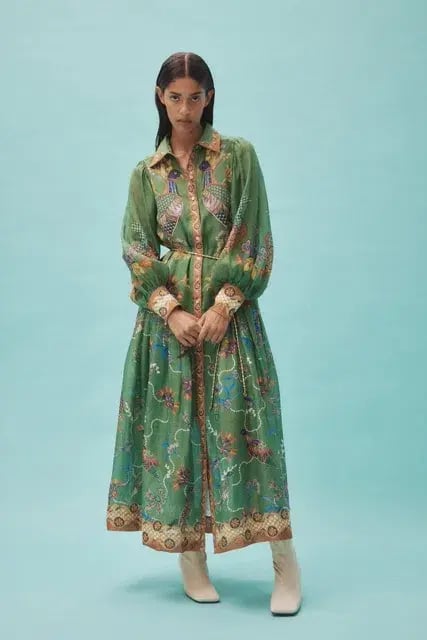 ALEMAIS Birdie Shirtdress in Jade Size 10 AU photo 9