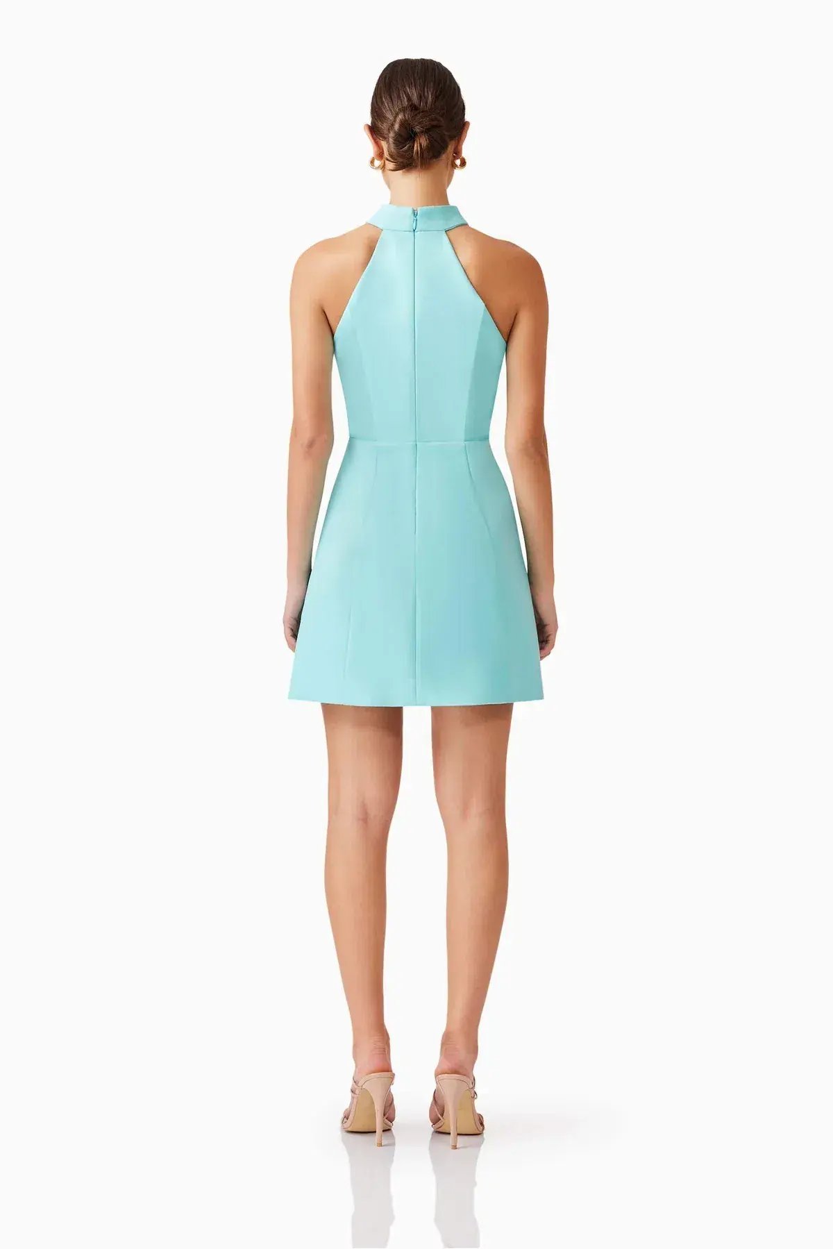 Elliatt Gabi Halter Dress in Blue photo 3