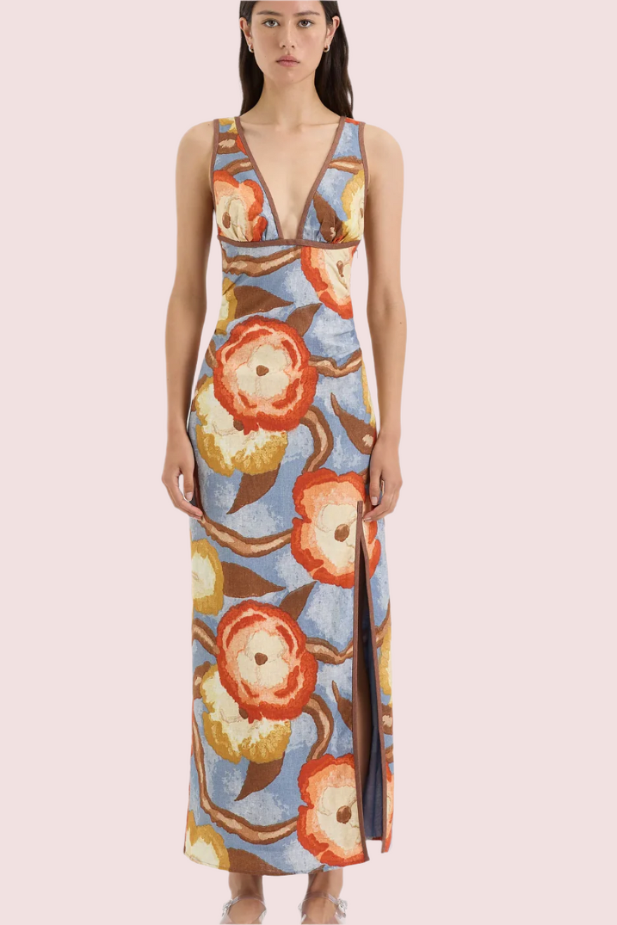 Sir The Label Avery V Neck Midi Dress photo 3