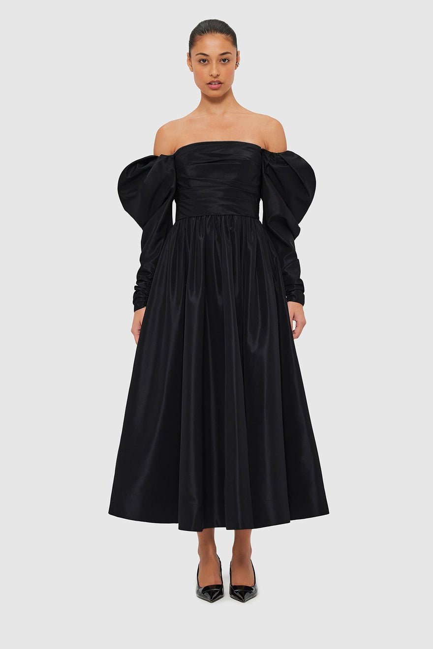 Leo Lin Madison Bustier Midi Dress - Ebony photo 3
