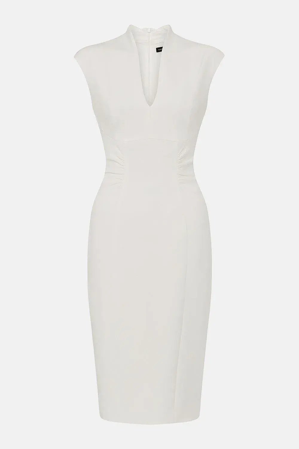 Karen Millen Bodycon Pencil Dress Ivory Size AU 8 photo 3