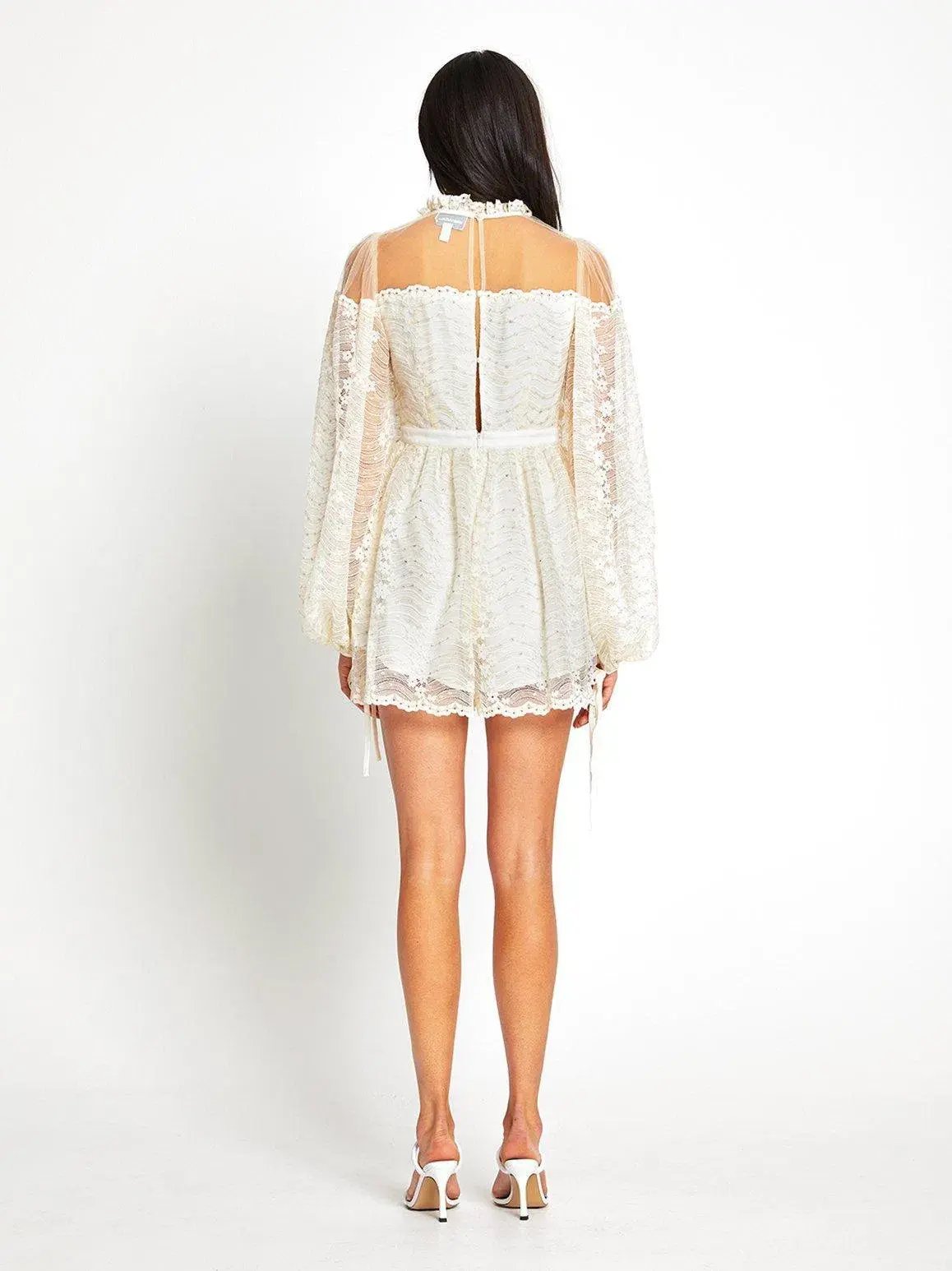 ALICE MCCALL CREME MOONSTRUCK PLAYSUIT - SIZE 6 AU/2 US (RRP $395) photo 3