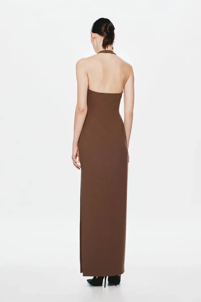 Misha The Alusia Maxi Dress Mink Brown Size 10/M photo 5
