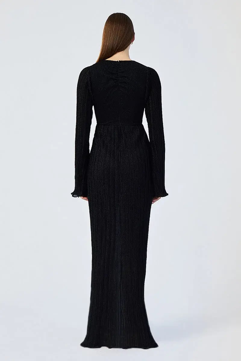 Suboo Crystal V Neck Maxi Dress Black Size XS/AU 6 photo 5