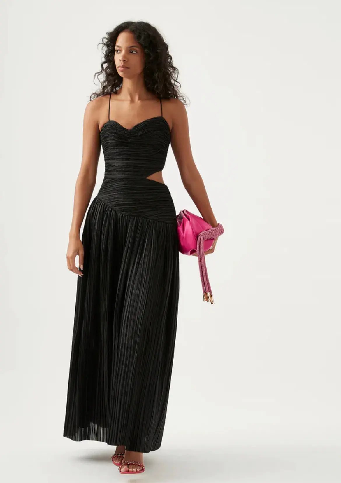 Aje Laurier Wave Maxi Dress Black Size AU 6 photo 3