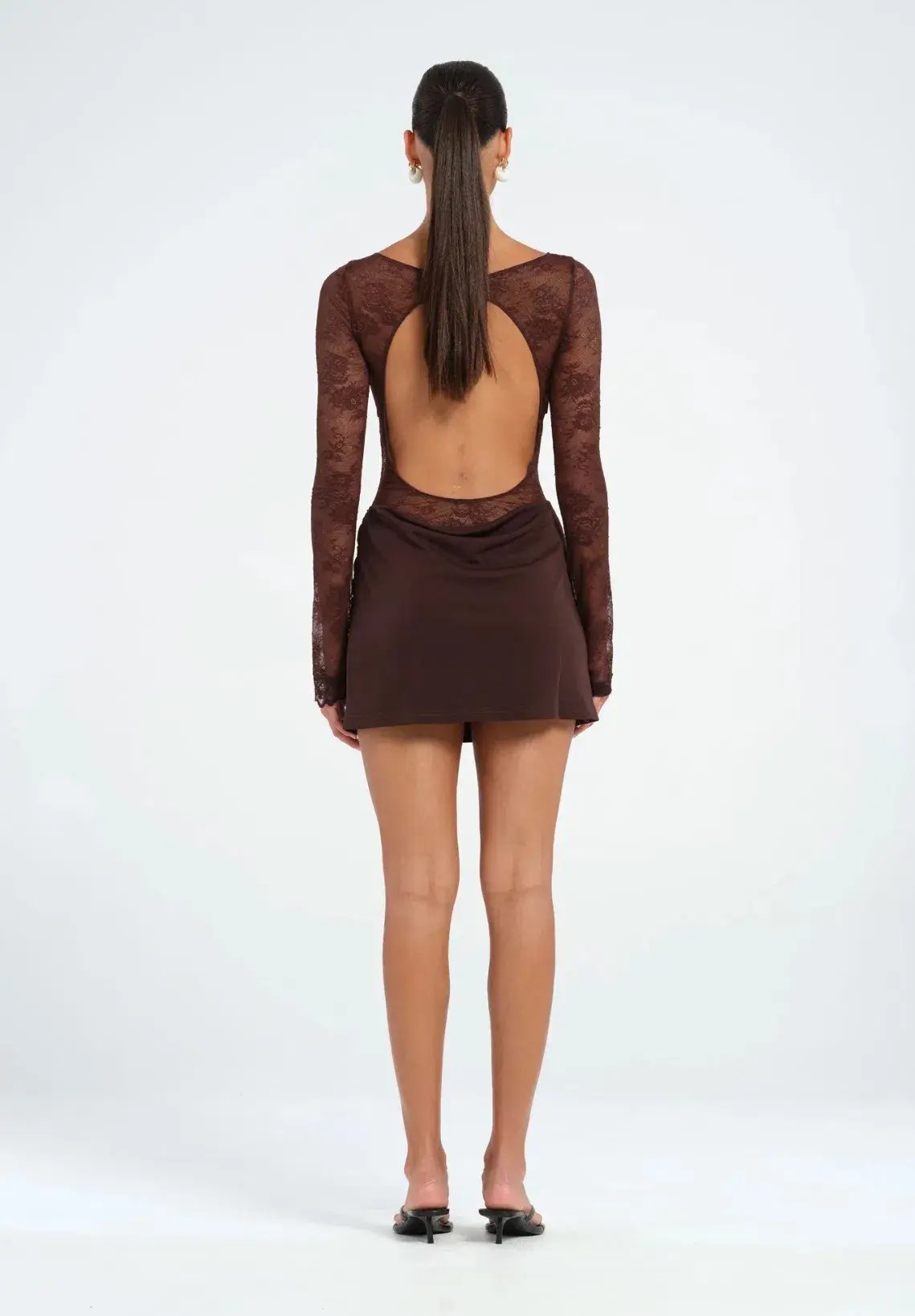 Benni Oskar Mini Dress in Chocolate Size 10 photo 3