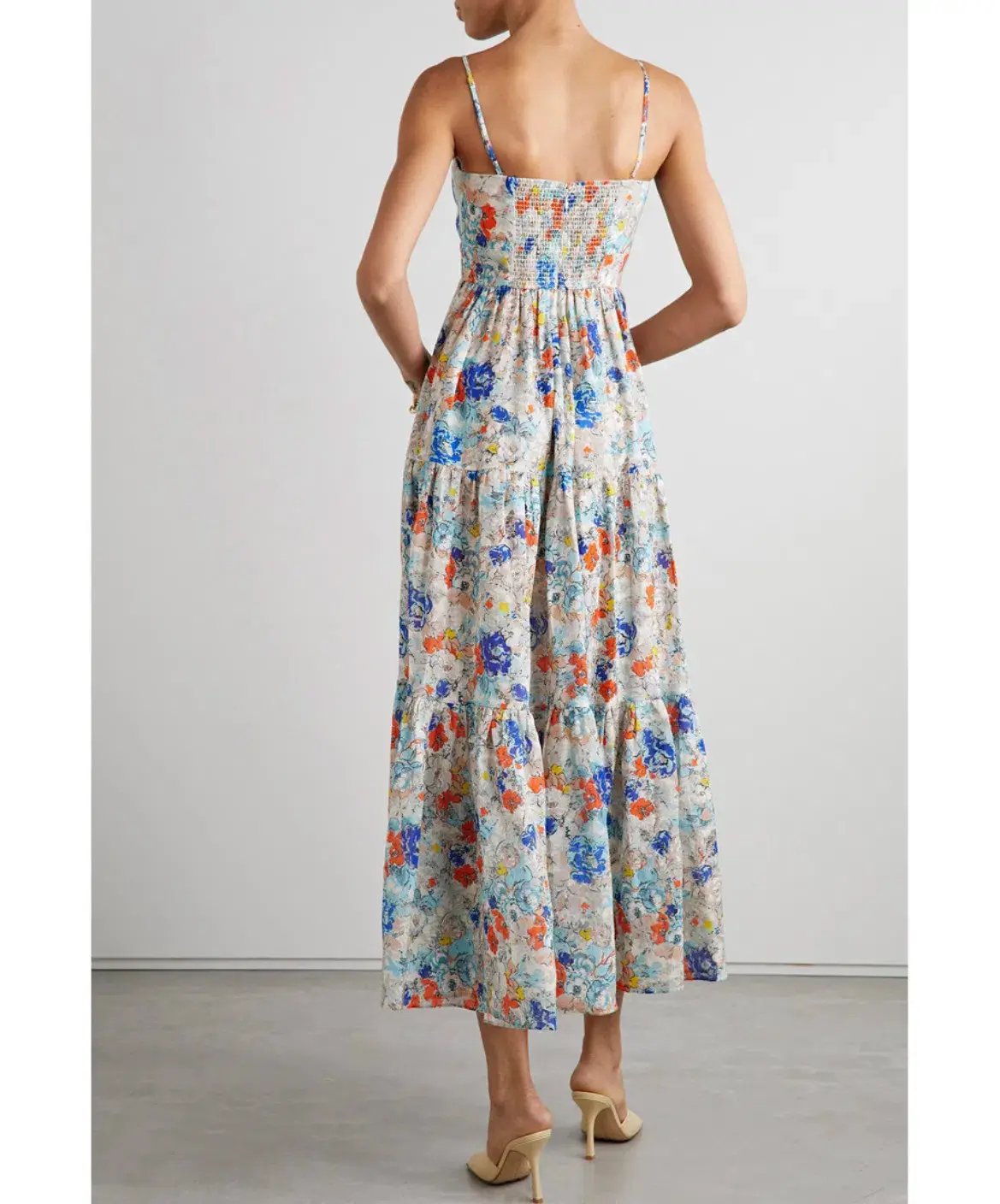 Zimmermann Clover Linen Midi Dress Floral Print Size 2 / AU 12 photo 2