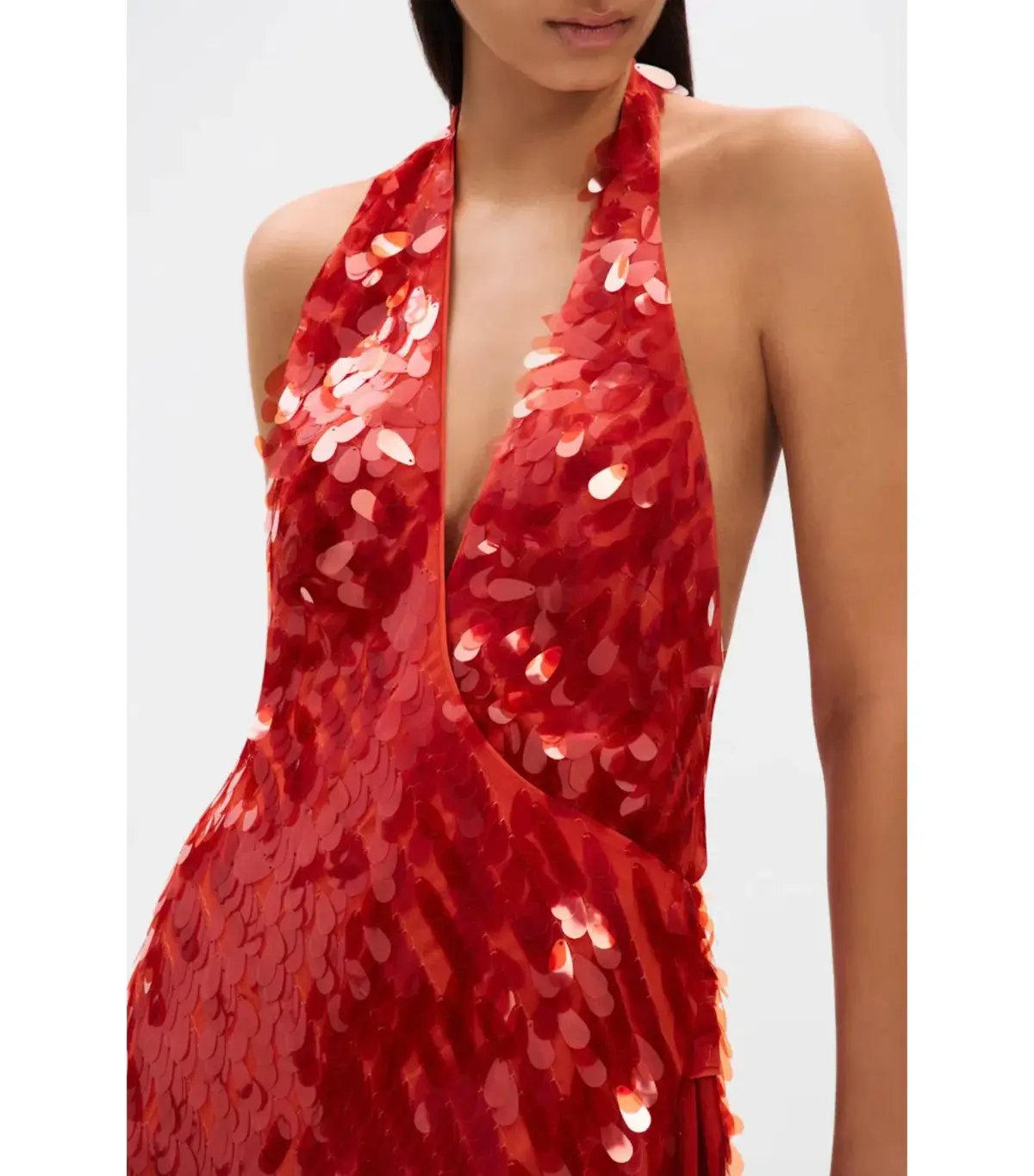 MISHA Sapphire Sequin Mini Dress Red Size 4 photo 3