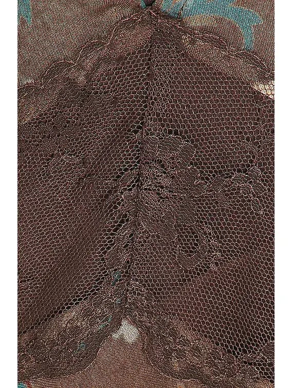 Sir the Label The Avellino Lace Layered Dress in Chocolate Fiore Print Size 0 / AU 6 photo 4