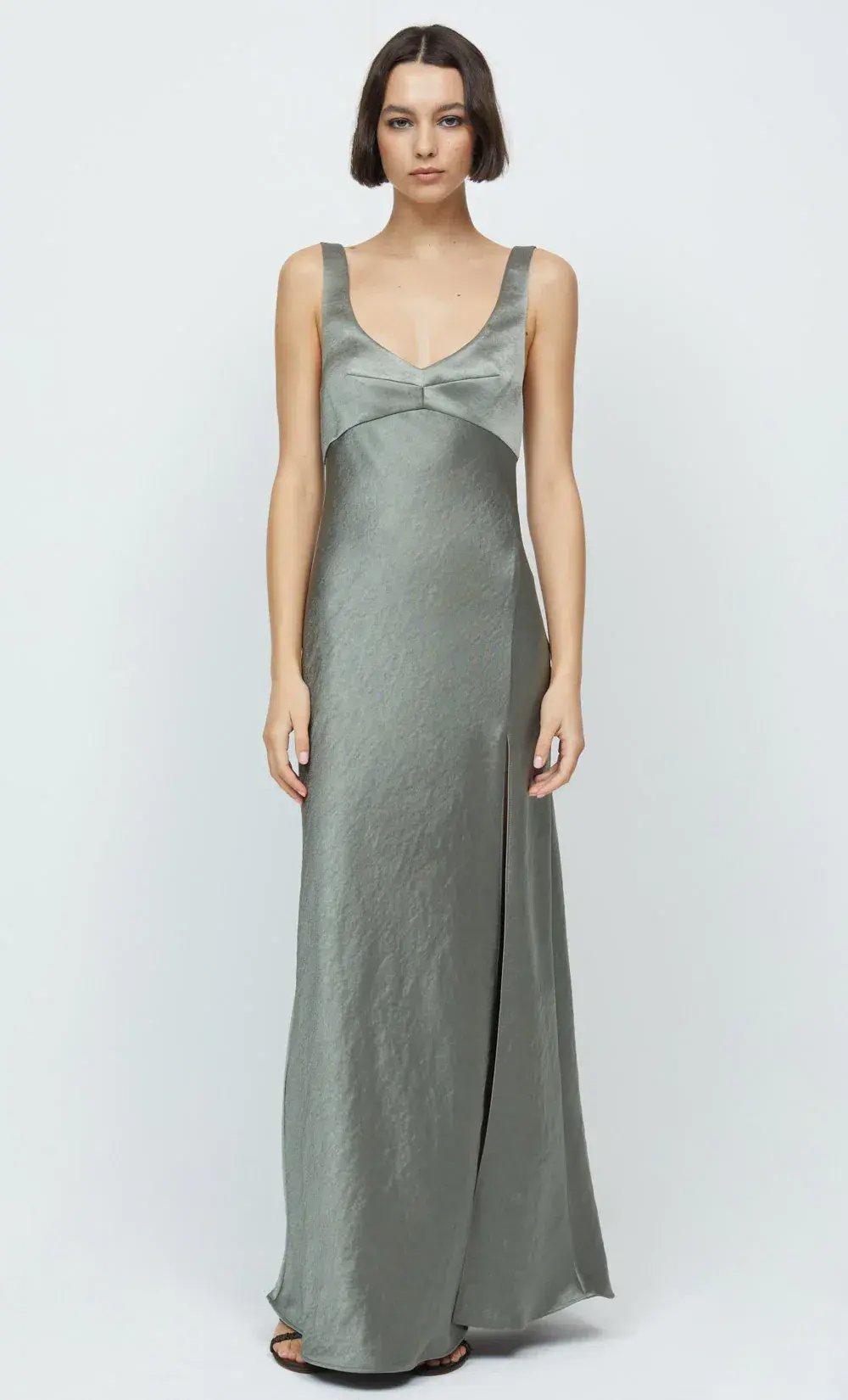 Bec & Bridge Nadia V Maxi Dress Olive Size 12 photo 5
