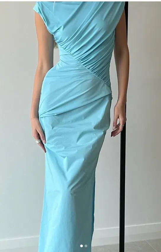 Paris Georgia Kaya MIdi Dress Iris Blue Size 12 photo 2
