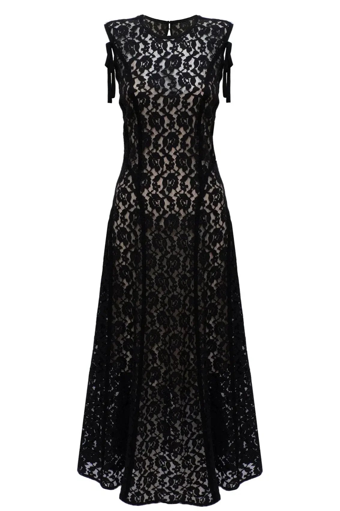 Lovaan Audrey Dress Cotton/Nylon Black Size 6 photo 6