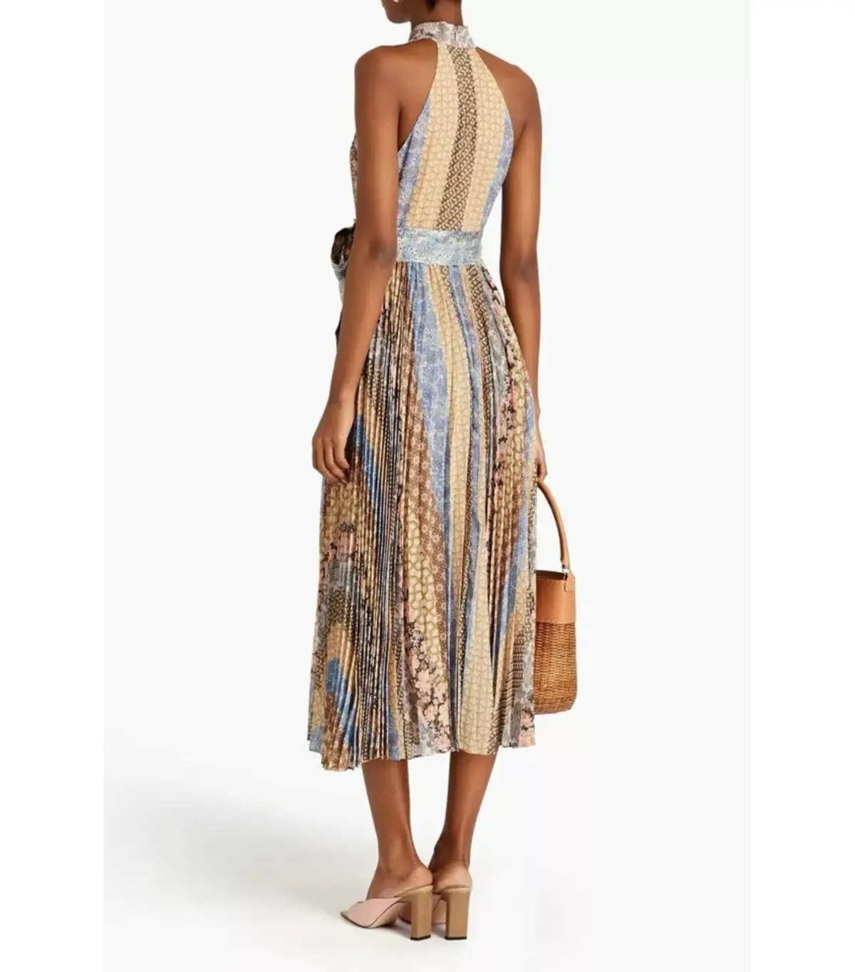 Zimmermann Sunray Picnic Patchwork Effect Midi Dress Multi Size 1 / AU 10 photo 2