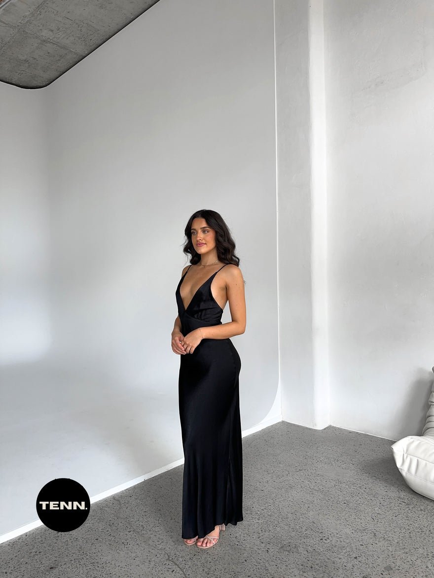Bec & Bridge Moon Dance V Maxi Dress - Black photo 3