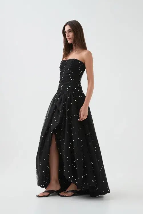 Aje Juniper Gown Black Size 8 photo 3