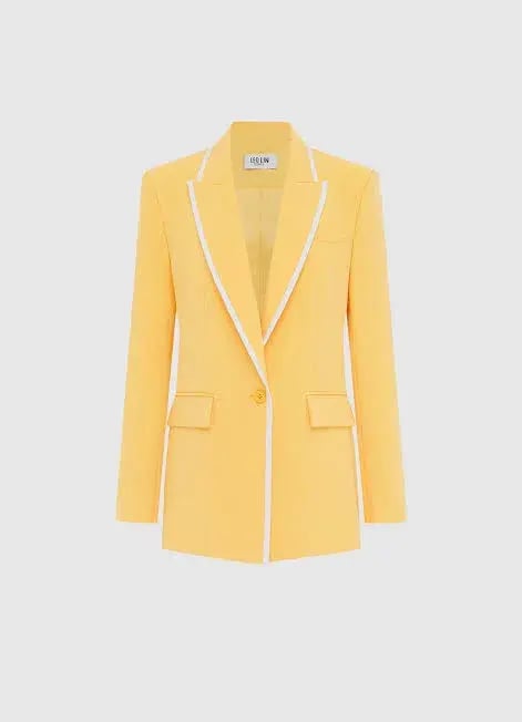 Leo Lin Two-Piece Suit Canary Size 12 photo 2