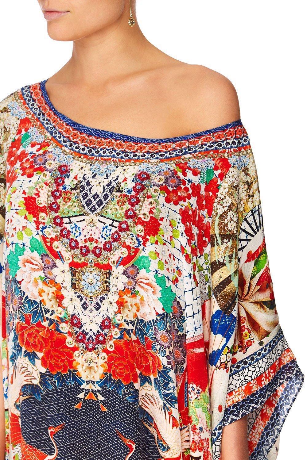 Camilla Geisha Girl Round Neck Kaftan One Size photo 12