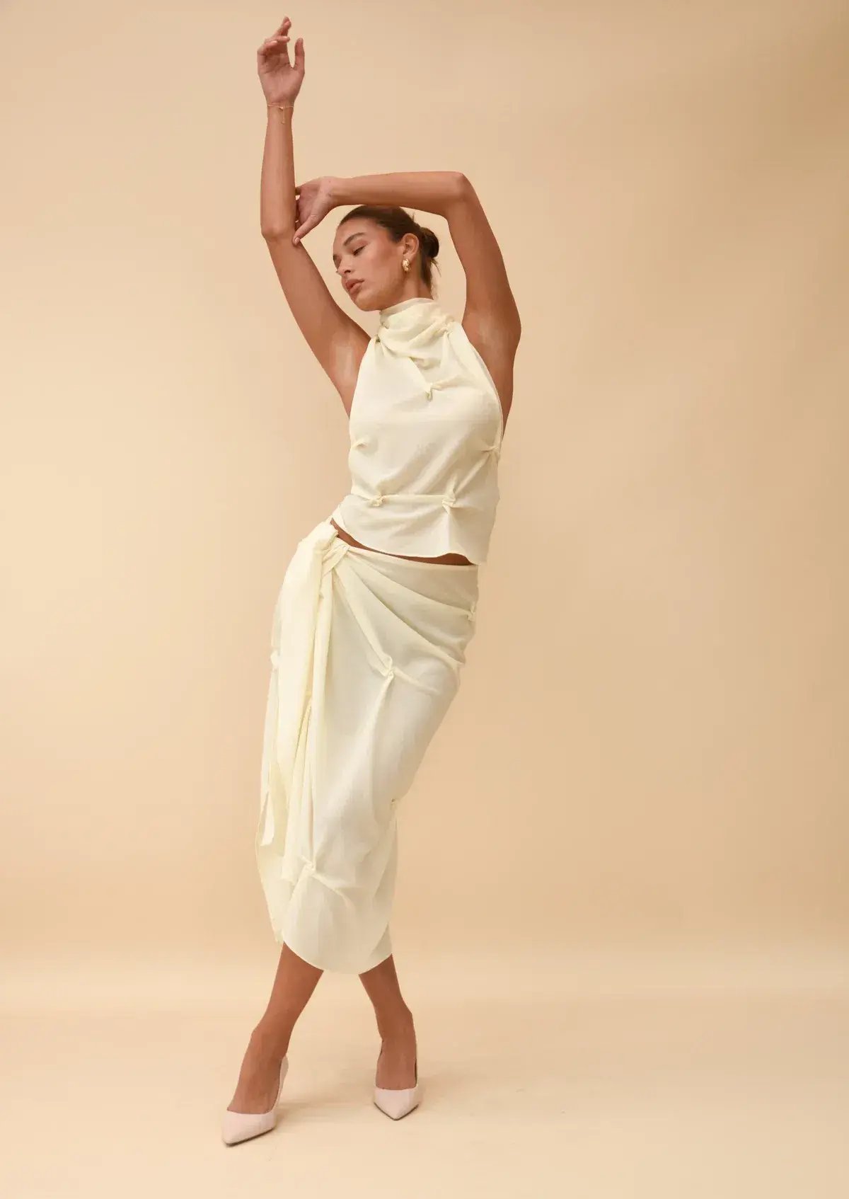 Koster Kulture Marbella Halter & Skirt Ivory Size S / AU 6-8 photo 4