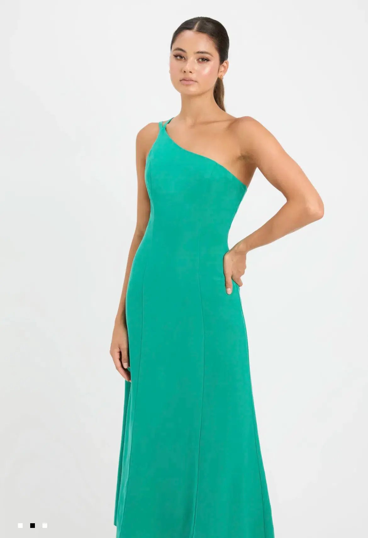 Kookai Clarisa Tie Midi Dress Green Size 10 photo 3
