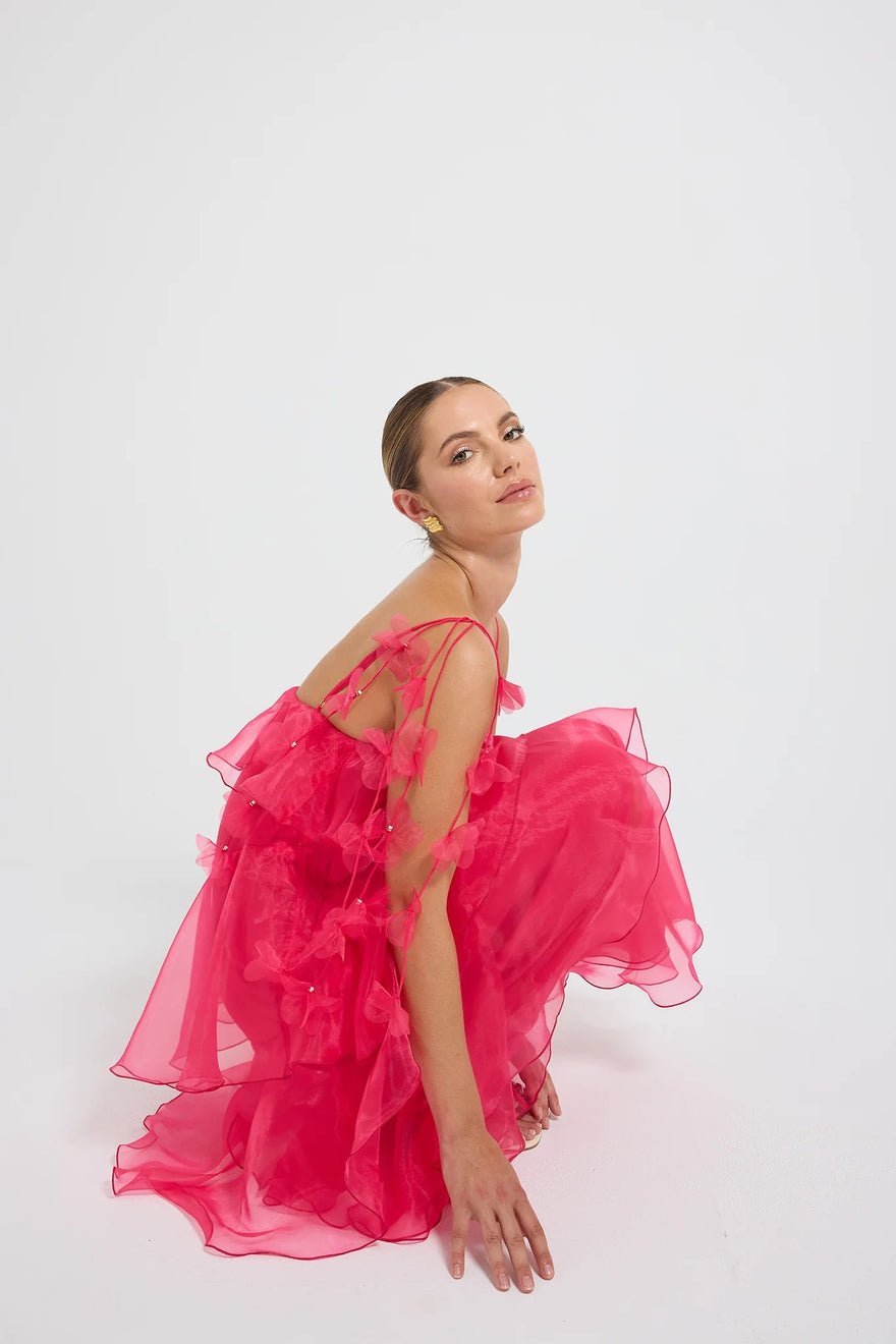 Pasduchas Cleo Tiered Maxi Dress - Magenta photo 3