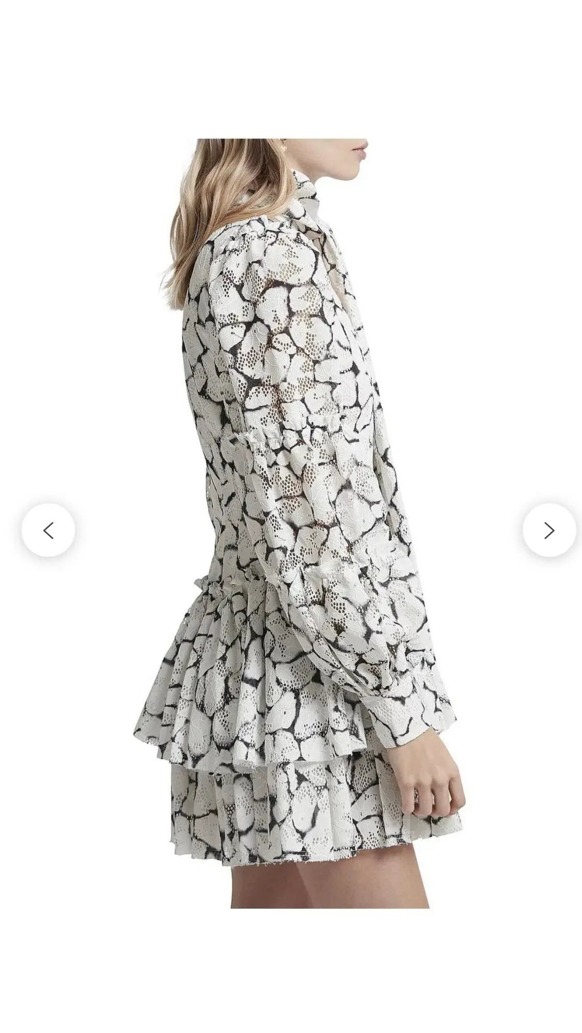 Aje Rebellion Lace Mini Dress Print Size 6 photo 4