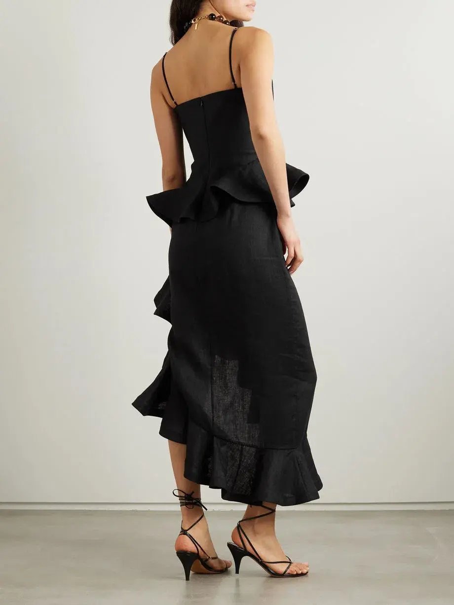Zimmermann Harmony Tango Ruffled Dress Black Size 3 / AU 14 photo 2