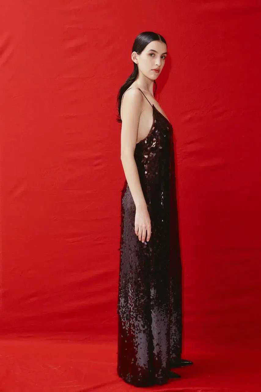 Alemais Geanie Sequin Gown Chocolate Brown Size 8 AU photo 17