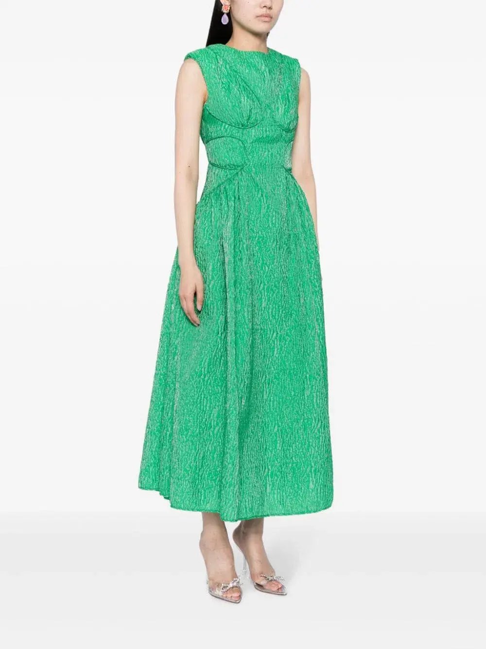 Rachel Gilbert Celia Midi Dress in Apple Green Size 2 / AU 10 photo 2