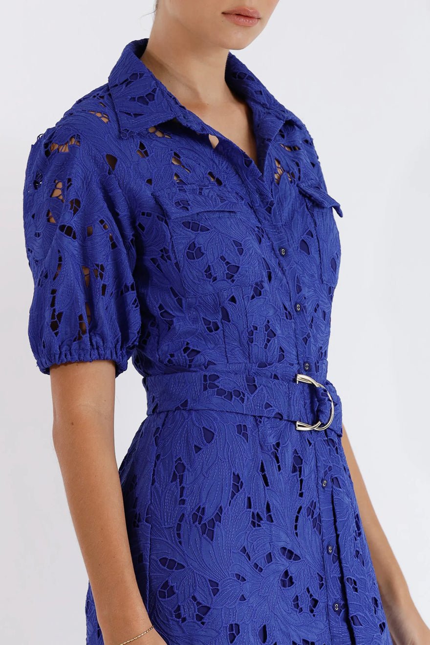 Pasduchas Skyline Shirt Midi Dress - Cobalt photo 2