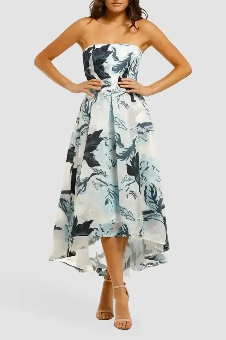 Moss and Spy Luna Strapless Dress in Multi Size 12 photo 2