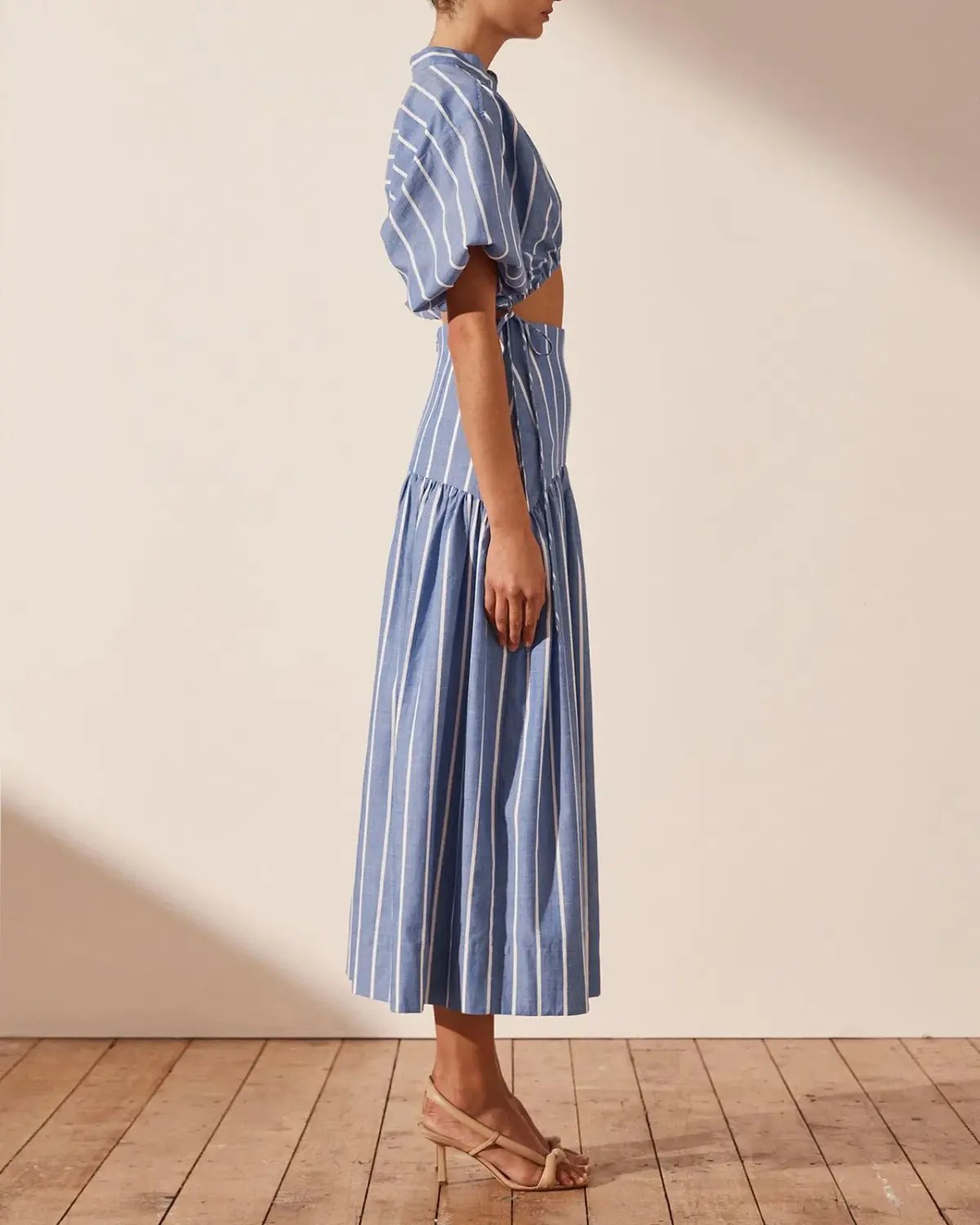 Shona Joy Kimberly Deconstructed Midi Dress Blue Size 12 photo 2