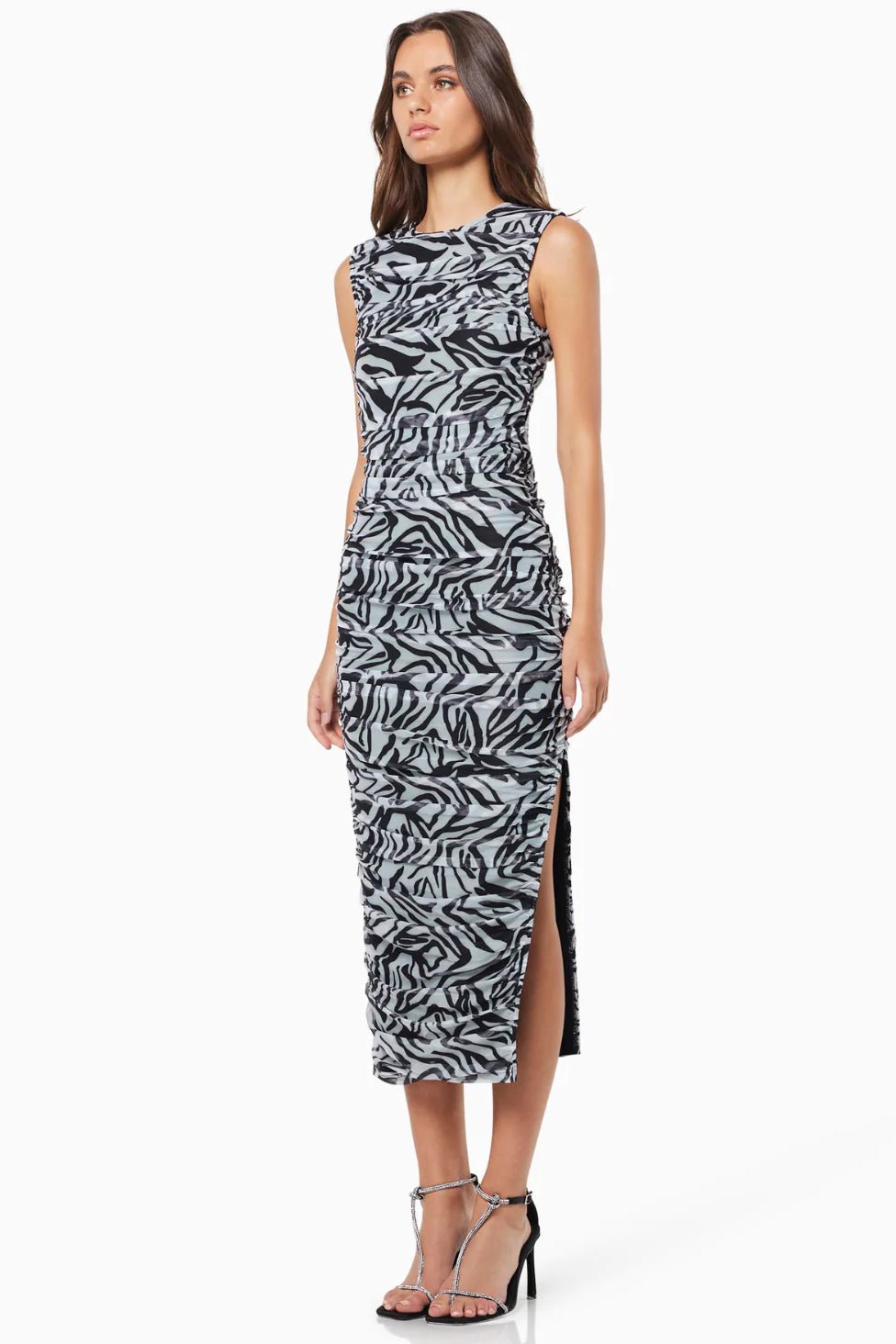 ELLIATT BERNADETTE DRESS - BLACK & WHITE photo 2