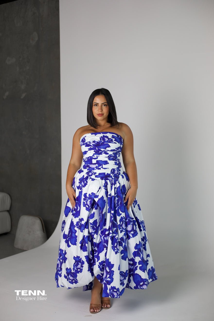 Aje Behold Maxi Dress - Boldly Blooming Cobalt photo 3