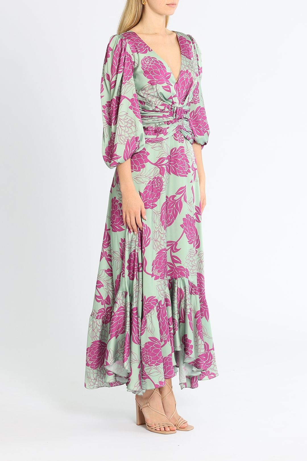 Celia Print Dress - Aqua photo 2