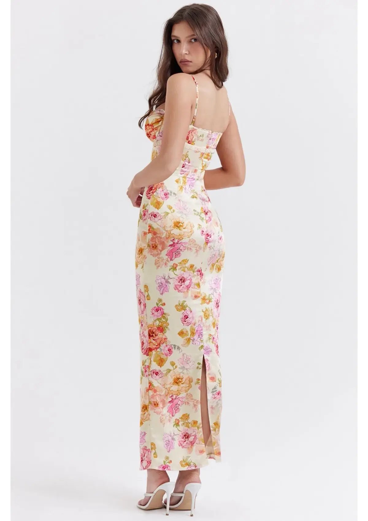 House of CB Josefina Maxi Dress in Ivory Floral Size S / AU 8 photo 3
