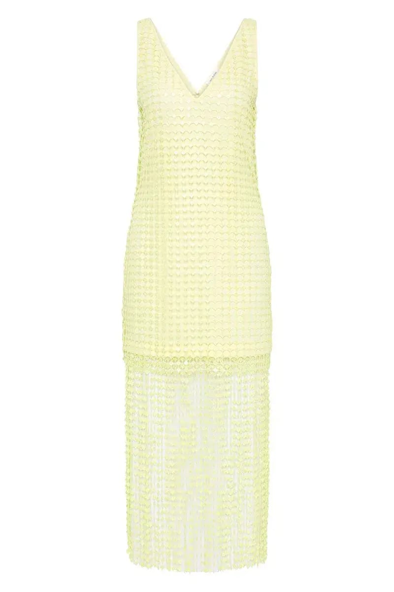 Sass & Bide Pinnacle Lace Midi Dress Lime Size 10 photo 5