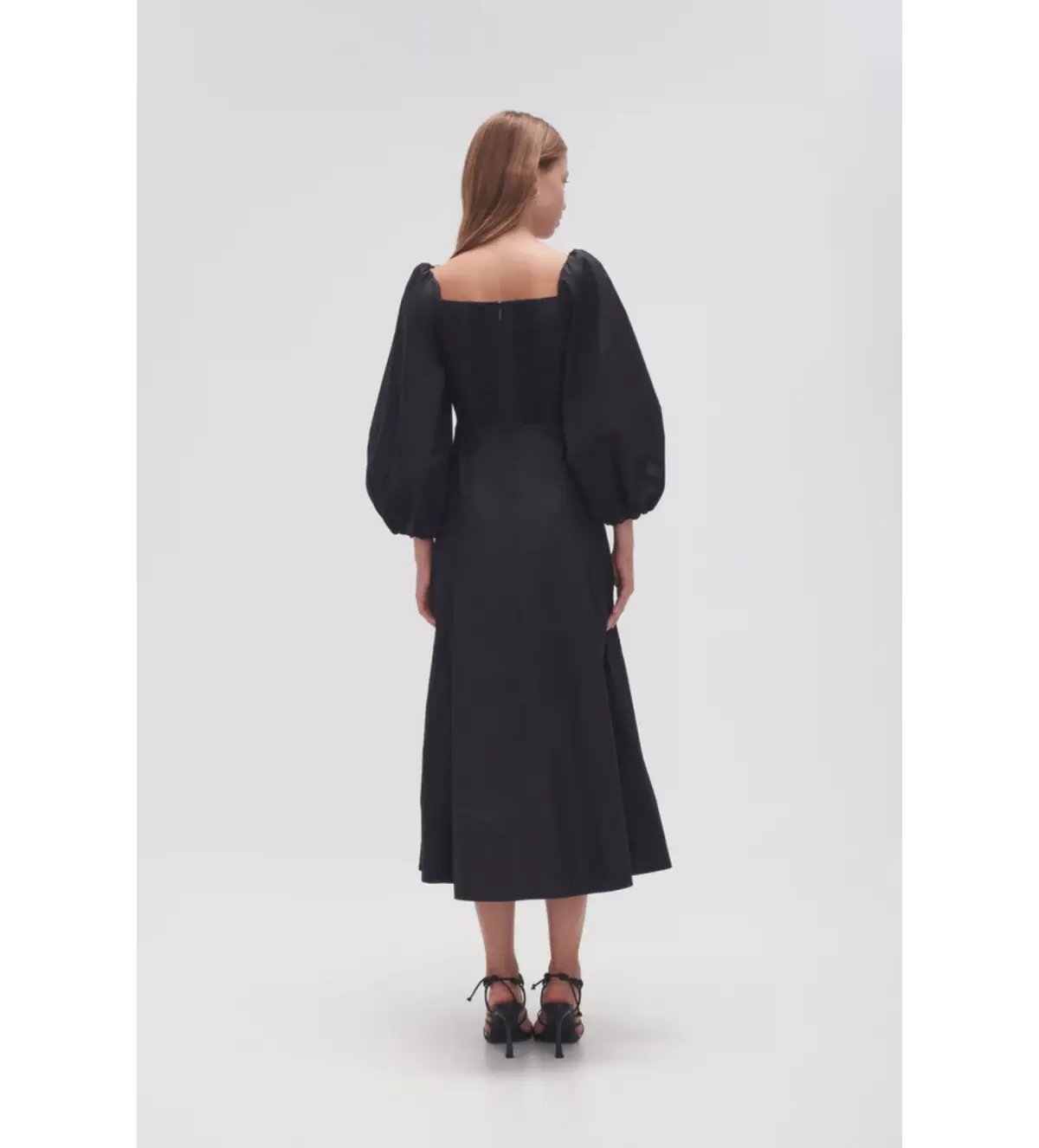 Aje Hester Corsetted Midi Dress Black Size AU 14 photo 4