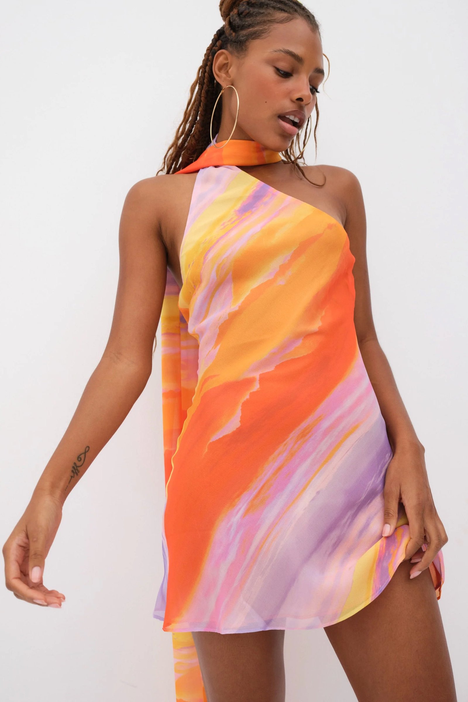 FOR LOVE & LEMONS SUNNY MINI DRESS - MULTI photo 3
