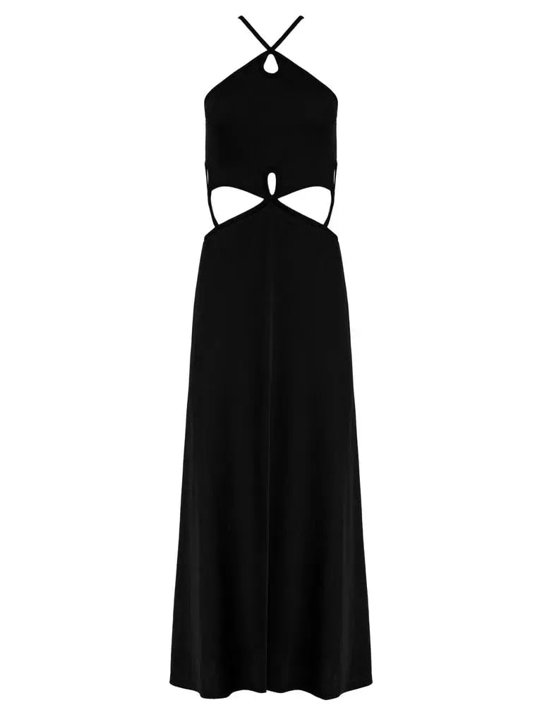 Christopher Esber Looped Cutaway Sleeveless Dress Black Size 8 photo 2