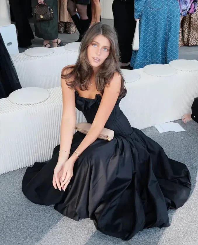 Aje Ivy Bubble Hem Midi Gown Black Size 12 photo 4