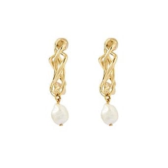 Aje Intrespect Pearl Hoops photo 3