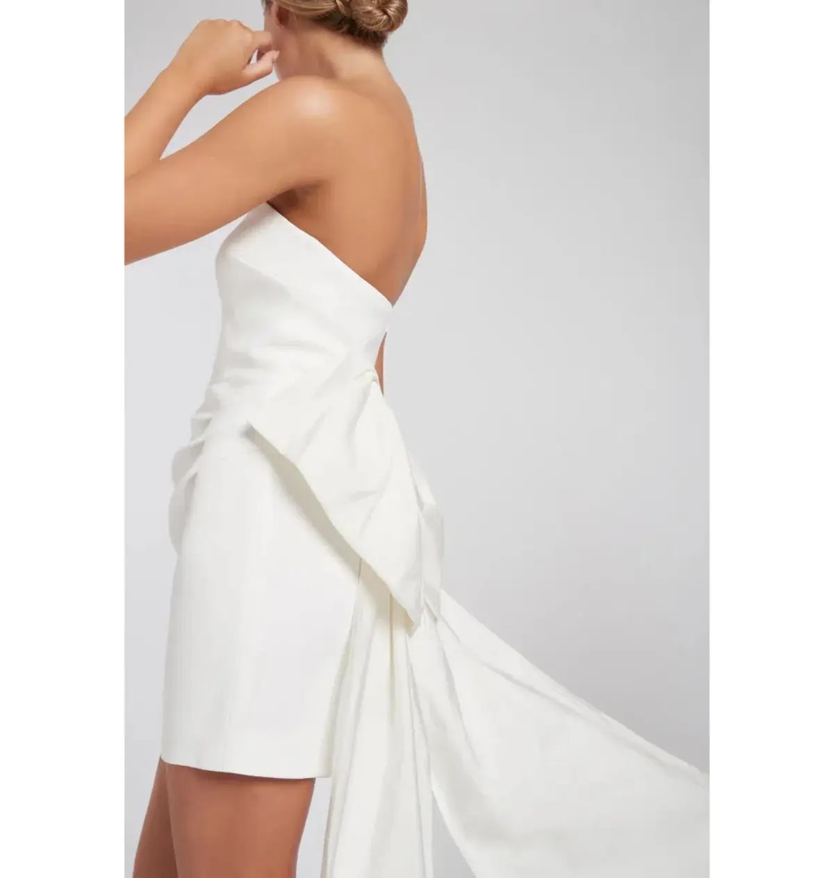 Rebecca Vallance White Daphne Mini Dress Ivory Size AU 6 photo 3
